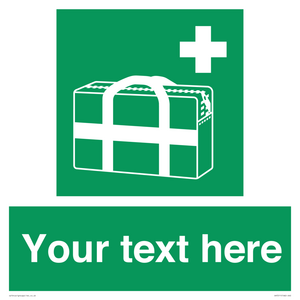 Custom sign safe condition Medical grab bag